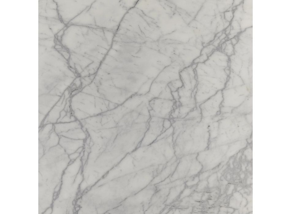 Mesa Tulip Eero Saarinen Alt. 73 con tablero redondo de mármol Carrara Statuarietto viadurini