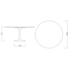 Mesa Tulip Eero Saarinen H 73 en Crema Diamante Cerámica Made in Italy - Escarlata viadurini