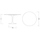 Mesa Tulip Eero Saarinen H 73 en Cerámica Entzo Made in Italy - Escarlata viadurini