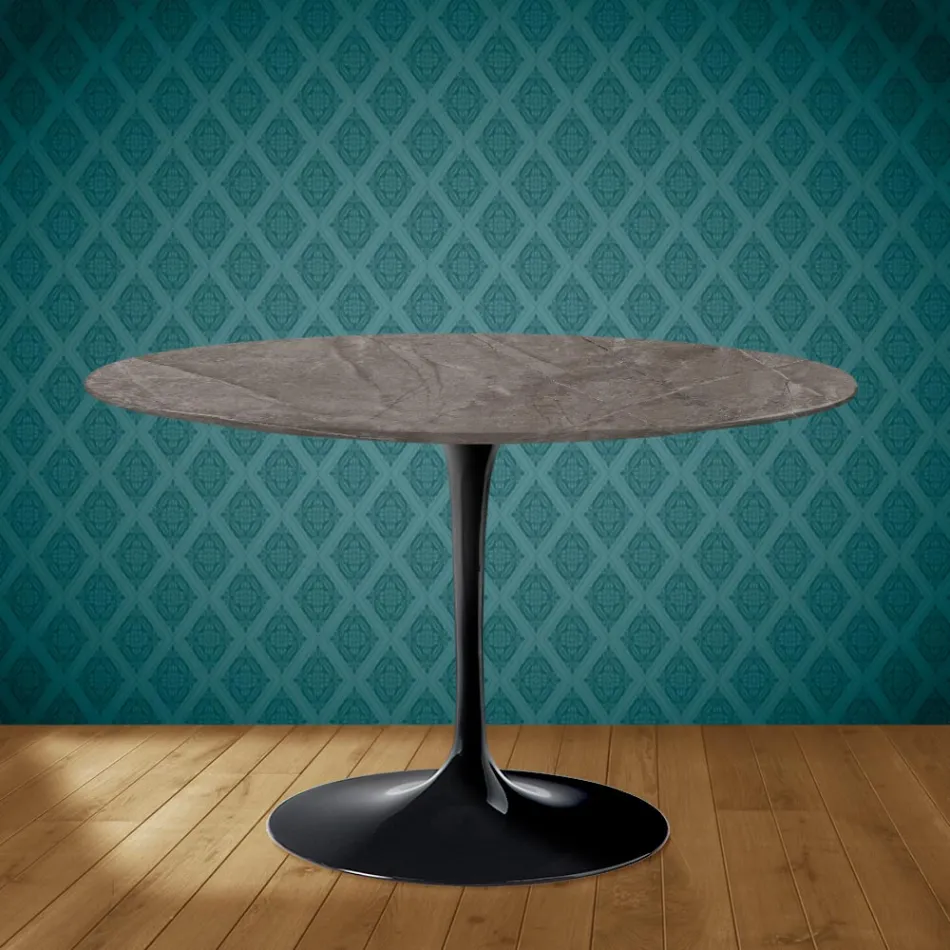 Mesa Tulip Eero Saarinen H 73 en Cerámica Kira Made in Italy - Escarlata viadurini