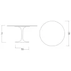 Mesa Tulip Eero Saarinen H 73 en Cerámica Rem Made in Italy - Escarlata viadurini