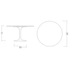 Mesa Tulip Eero Saarinen H 73 en Cerámica Rem Made in Italy - Escarlata viadurini