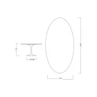 Mesa Tulip Eero Saarinen H 73 Oval en Cerámica Invisible Select Made in Italy - Escarlata viadurini