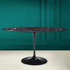 Mesa Tulip Eero Saarinen H 73 Ovalada en Cerámica Marquinia Made in Italy - Escarlata viadurini