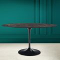 Mesa Tulip Eero Saarinen H 74 Ovalada en Cerámica Noir Desire Made in Italy - Escarlata