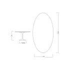 Mesa Tulip Eero Saarinen H 73 Oval en Cerámica Noir Laurent Made in Italy - Escarlata viadurini