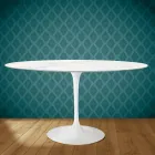 Mesa Tulip Eero Saarinen H 73 Oval en Cerámica Rem Made in Italy - Escarlata viadurini