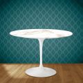 Mesa Tulip Eero Saarinen H 74 Redonda en Cerámica Entzo Made in Italy - Escarlata