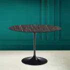 Mesa Tulip Eero Saarinen H 73 Redonda Cerámica Noir Desire Made in Italy - Escarlata viadurini