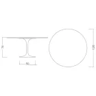 Eero Saarinen Mesa Tulip H 74 con Tablero Laminado Líquido Blanco Made in Italy - Escarlata viadurini