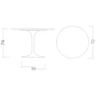 Eero Saarinen Mesa Tulip H 74 con Tablero Laminado Líquido Blanco Made in Italy - Escarlata viadurini