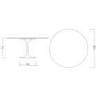 Eero Saarinen Mesa Tulip H 74 con Tapa de Mármol Marquinia Negro Made in Italy - Escarlata viadurini