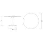 Mesa Tulipán de Eero Saarinen, 74 cm de altura, en cerámica Domoos, fabricada en Italia - Escarlata viadurini