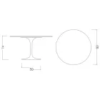 Mesa Tulipán de Eero Saarinen, 187 cm de altura, cerámica pulida, fabricada en Italia - Escarlata viadurini