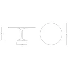 Mesa Tulipán de Eero Saarinen, 74 cm de altura, en cerámica Somnia, fabricada en Italia - Escarlata viadurini