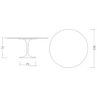 Mesa Eero Saarinen H 74 Tulip en Mármol Calacatta Dorado Made in Italy - Escarlata viadurini