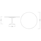 Mesa Eero Saarinen H 74 Tulip en Mármol Calacatta Dorado Made in Italy - Escarlata viadurini