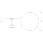 Mesa Eero Saarinen H 74 Tulip en Mármol Calacatta Dorado Made in Italy - Escarlata viadurini