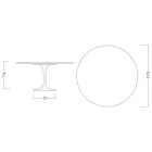 Mesa Tulip Eero Saarinen H 74 en Mármol de Carrara Made in Italy - Escarlata viadurini