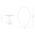 Mesa Tulipán de Eero Saarinen, 74 cm de altura, ovalada, en cerámica Somnia, fabricada en Italia - Escarlata viadurini
