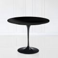 Eero Saarinen Mesa Tulip H 74 con Tablero Laminado Líquido Negro Made in Italy - Escarlata