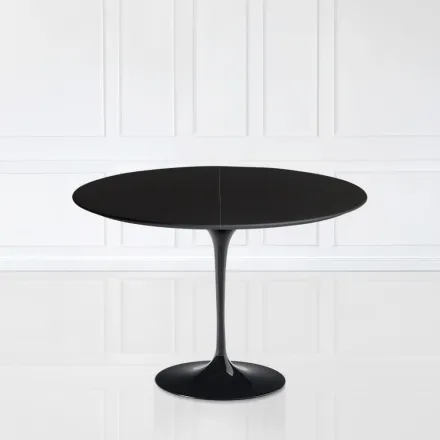 Mesa Tulip Saarinen H 73 Extensible en Laminado Líquido Negro Made in Italy - Escarlata viadurini
