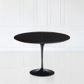 Mesa Saarinen Tulip H 74 Extensible en Laminado Líquido Negro Made in Italy - Escarlata