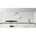 Mesa Tulip Saarinen H 73 Extensible en Laminado Líquido Negro Made in Italy - Escarlata viadurini