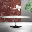 Mesa Saarinen Tulip H 74 cm de cerámica mate Florim Statuario - Escarlata viadurini