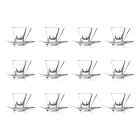 Tazas de café ecológicas de cristal transparente o de color 12 piezas - Amalgama viadurini