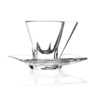 Tazas de café ecológicas de cristal transparente o de color 12 piezas - Amalgama viadurini