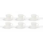 Tazas de té en porcelana blanca decoradas con 6 piezas de diseño en mal estado - Rafiki viadurini