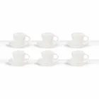 Tazas de té en porcelana blanca decoradas con 6 piezas de diseño en mal estado - Rafiki viadurini