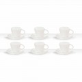 Tazas de té en porcelana blanca decoradas con 6 piezas de diseño en mal estado - Rafiki