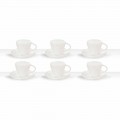 Tazas de té en porcelana blanca decoradas con 6 piezas de diseño en mal estado - Rafiki