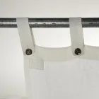 Cortina de lino claro blanco con botones de diseño de lujo italiano - Geogeo viadurini