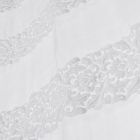 Cortina de lino blanco con organza y bordado de diseño Shabby Made in Italy - Marpessa viadurini
