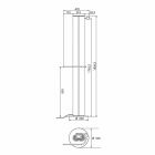 Radiador de baño de diseño vertical Suelo eléctrico 450 Watt - Ottolungo viadurini