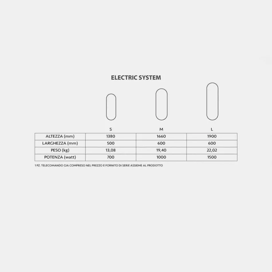 Radiador de diseño eléctrico hecho de vidrio templado Brian, hecho en Italia. viadurini
