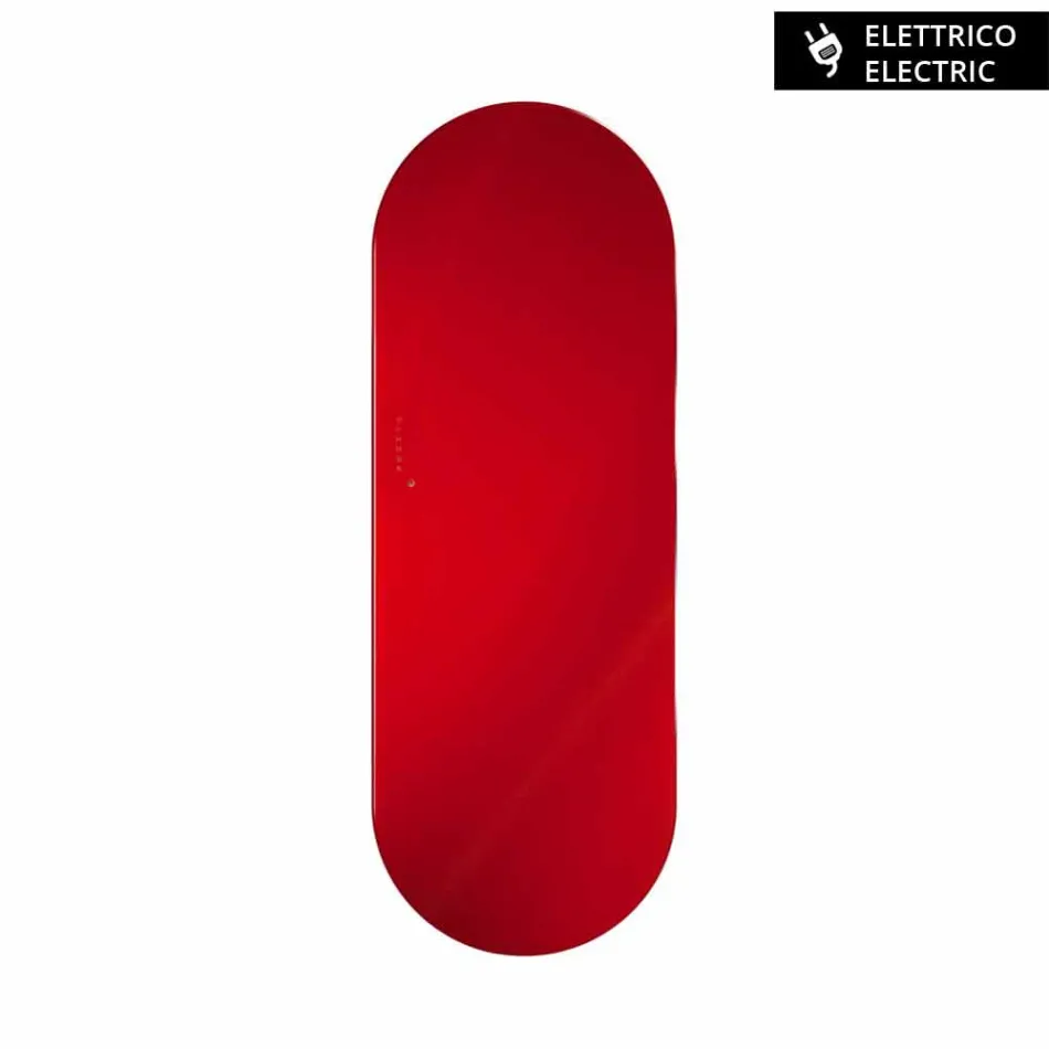 Radiador de diseño eléctrico hecho de vidrio templado Brian, hecho en Italia. viadurini