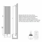 Radiador de pared eléctrico de diseño vertical en acero 900 W - 1000 líneas viadurini