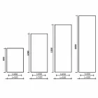 Radiador de diseño hidráulico vertical en aluminio de hasta 1061 vatios - doblado viadurini