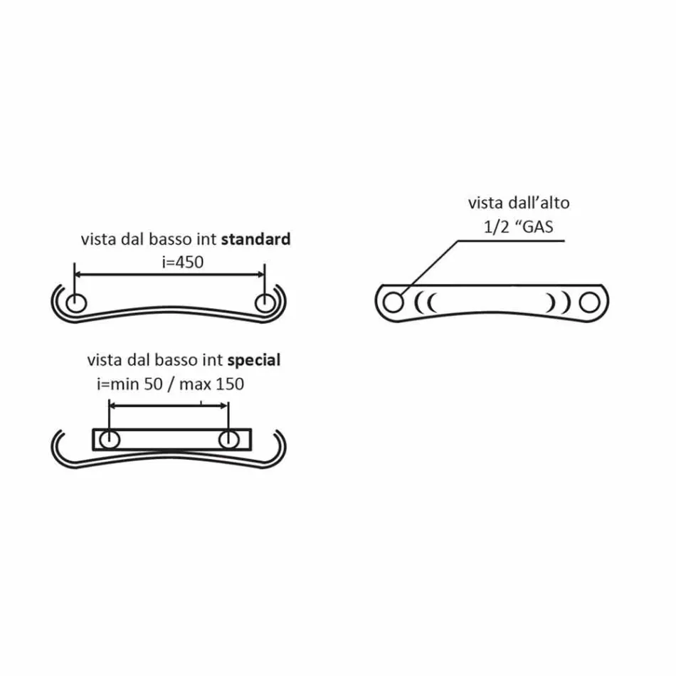 Radiador de diseño hidráulico vertical en aluminio de hasta 1061 vatios - doblado viadurini