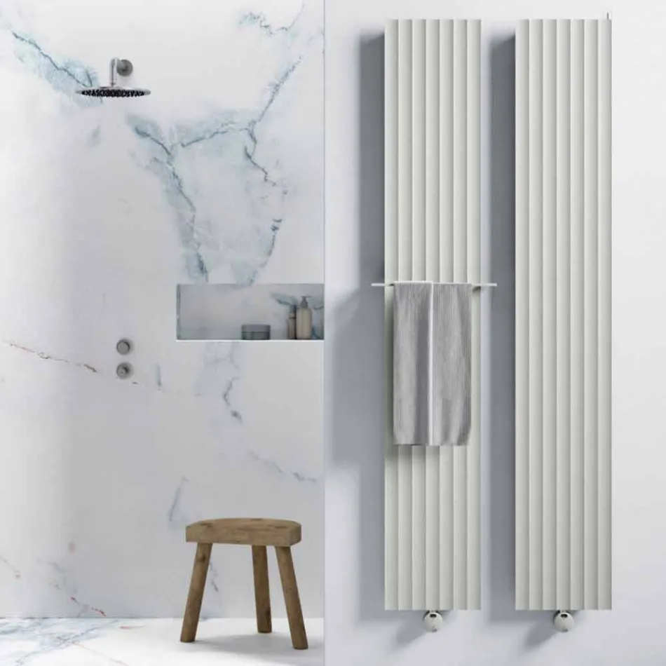 Radiador de pared eléctrico de diseño en aluminio moderno 1000 W - 100 líneas viadurini