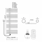 Radiador de baño eléctrico de pared de diseño moderno hasta 700 W - Pavo real viadurini