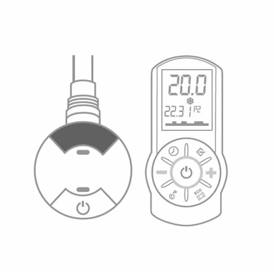 Radiador Eléctrico de Diseño para Salón o Baño con Led 1000 W - Brillo viadurini