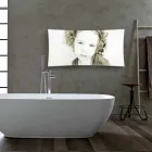 Radiador eléctrico de diseño con cristal templado Barry photo viadurini