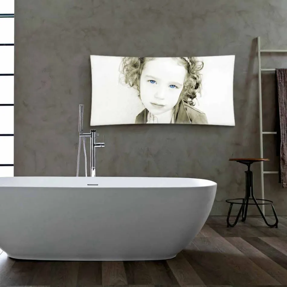 Radiador eléctrico de diseño con cristal templado Barry photo viadurini