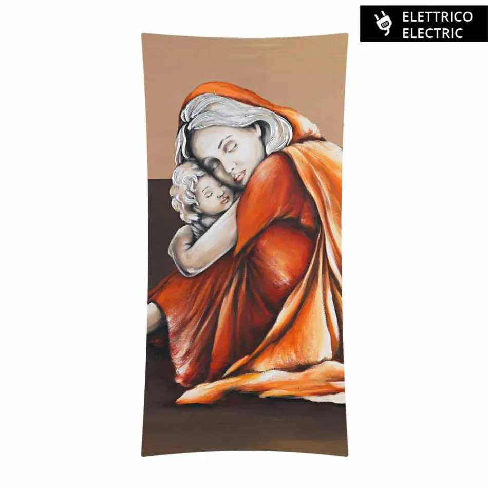 Radiador eléctrico de diseño con cristal templado Barry photo viadurini