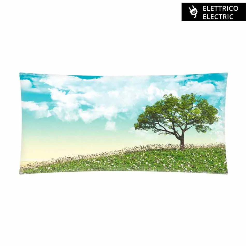 Radiador eléctrico de diseño con cristal templado Barry photo viadurini